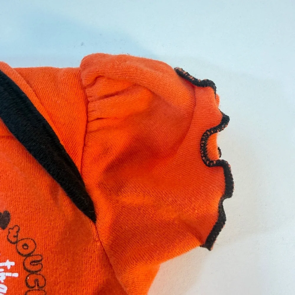 Cincinnati Bengals Bodysuit Girls 0/3M NFL Team Apparel Orange Flutter Sleeve